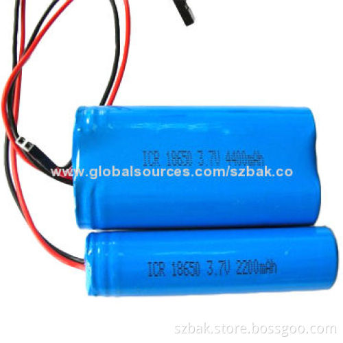 Li-ion Battery Pack with 3.7V Nominal Voltage and 1,400mAh Capacity, Sized 18 x 65mm